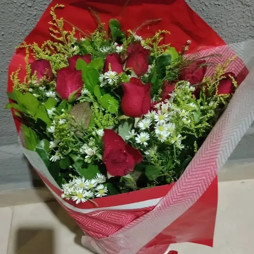 Buquê de rosas vermelhas